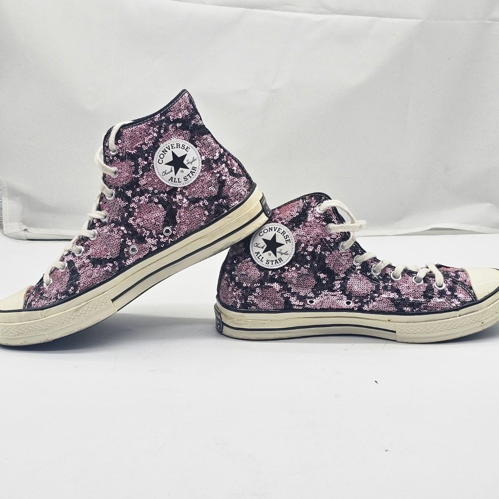Converse Chuck 70 Men Size 11 / W13  Pink Sequin Leopard Print Condition 166560C